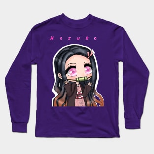 Nezuko kamado chibi cute Long Sleeve T-Shirt